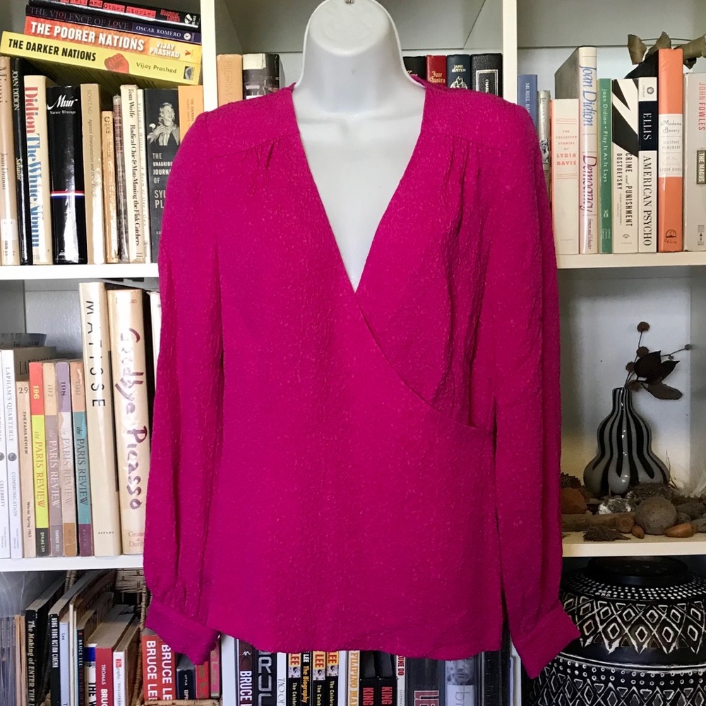 Trina Turk Fuschia Silk Blouse